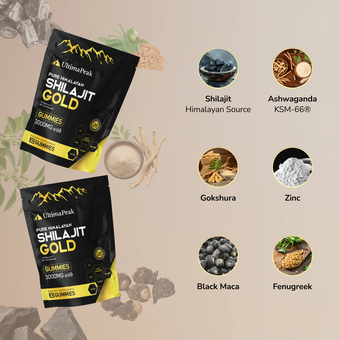 Pure Shilajit Gummies (60 gommes)