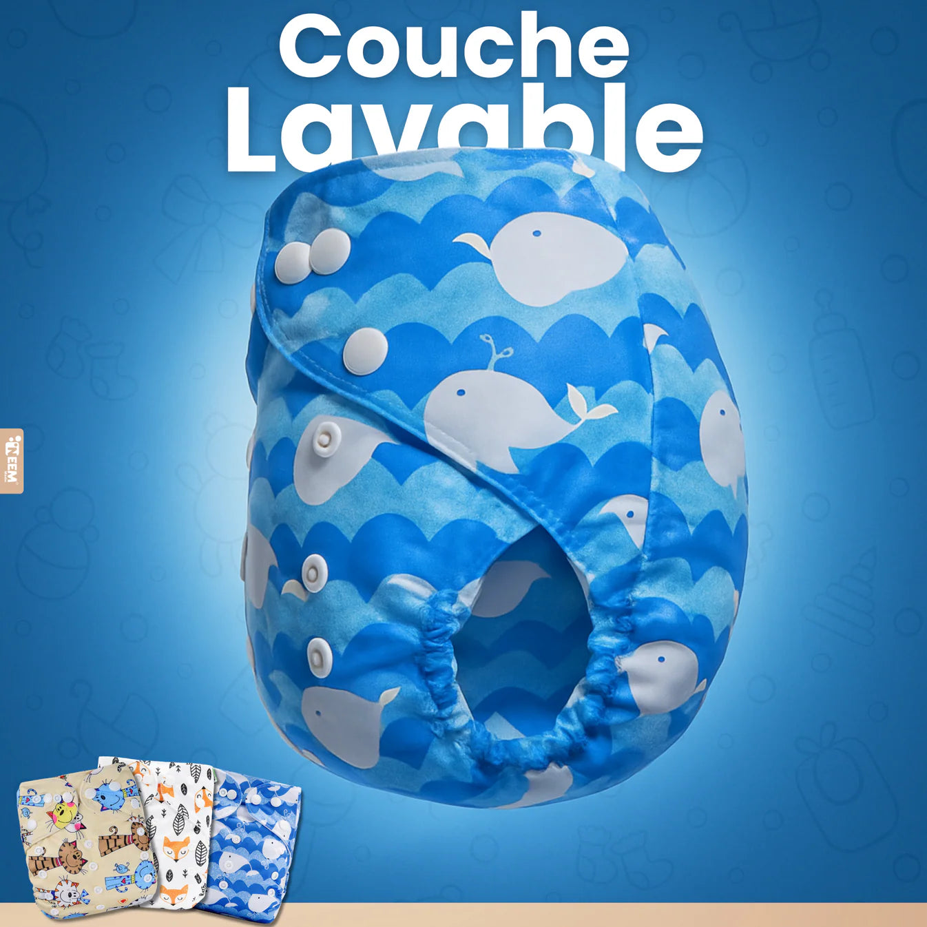 Pack De Six Couches Lavables Et Réutilisable Pendant Plus D'un An