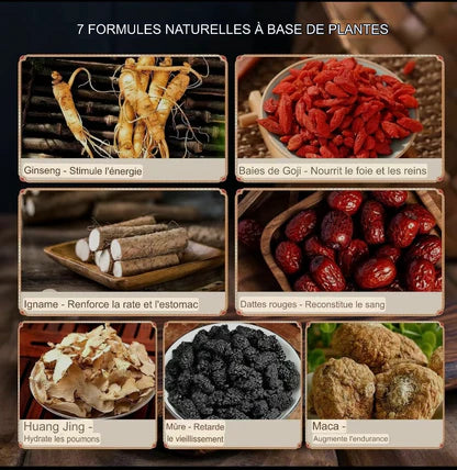 Thé Au Ginseng Chinois- Cinq Trésors Détox Et Vitalités