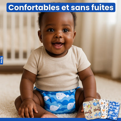 Pack De Six Couches Lavables Et Réutilisable Pendant Plus D'un An